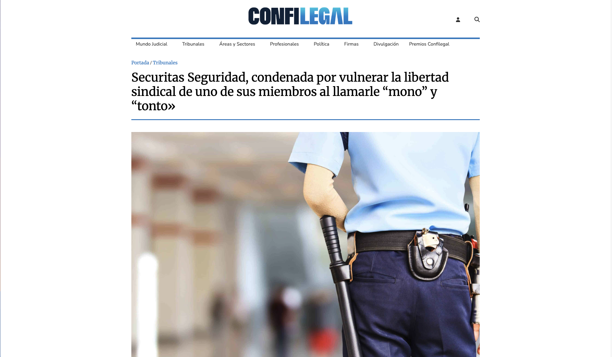 Securitas Seguridad condenada - Confilegal
