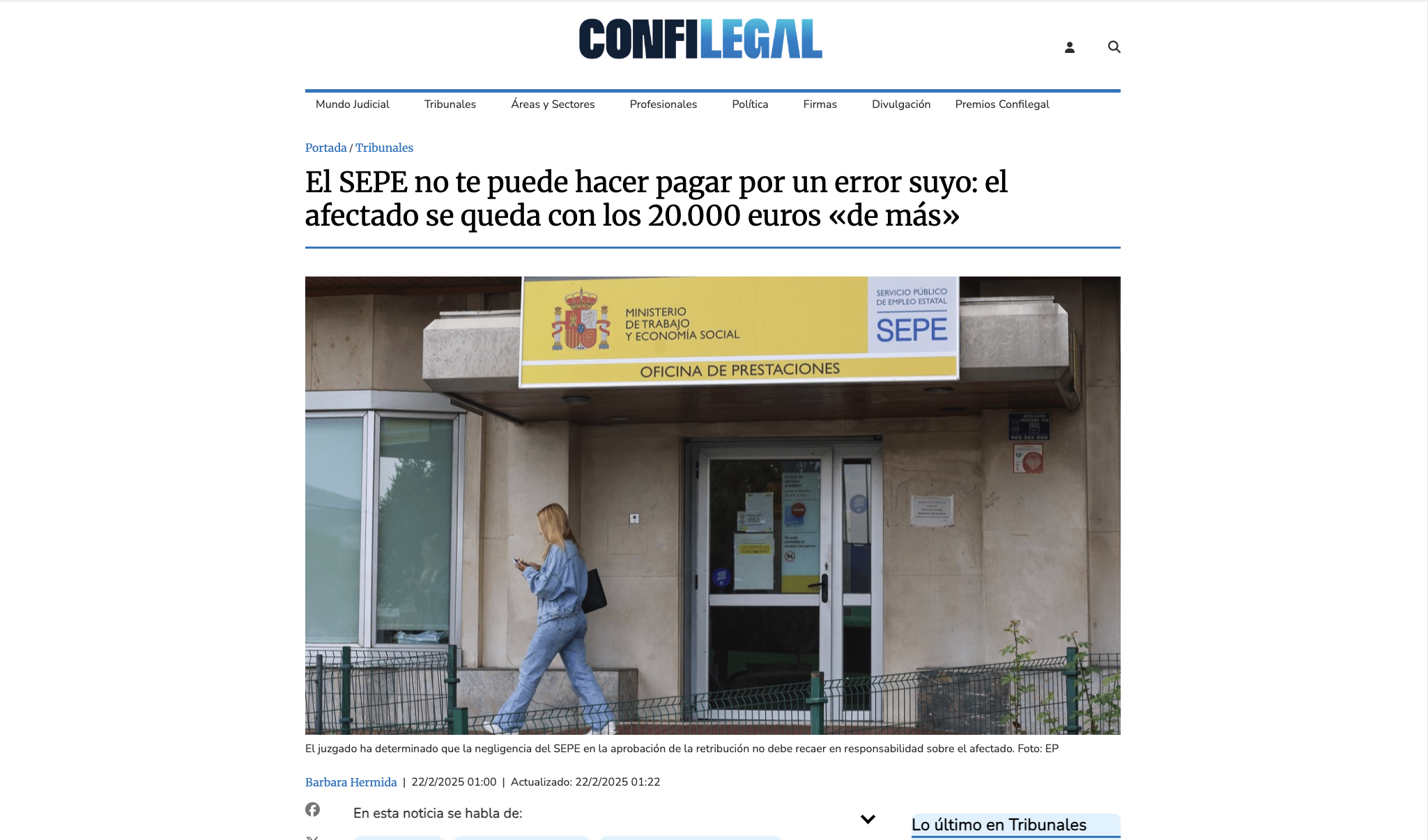El SEPE no te puede hacer pagar por un error suyo - Confilegal
